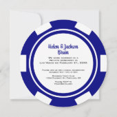 Aankondiging van Navy Blue Las Vegas Wedding Elope (Achterkant)