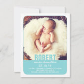 Aankondiging van New Baby Boy Photo Flat (Voorkant)