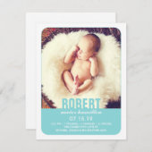 Aankondiging van New Baby Boy Photo Flat (Voorkant / Achterkant)
