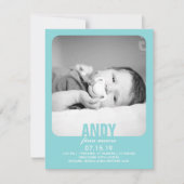 Aankondiging van New Baby Boy Photo Flat (Voorkant)