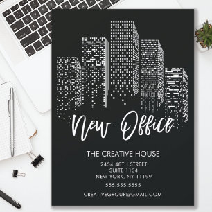 Aankondiging van New Kantoor City Moving