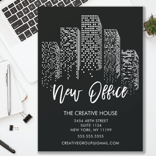 Aankondiging van New Kantoor City Moving