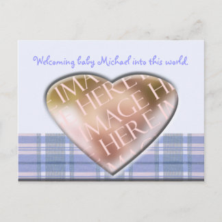 Aankondiging van Newborn Baby Boy Tempate