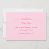 Aankondiging van nieuwe adoptie van gezelschapsdie (Achterkant)