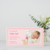 Aankondiging van nieuwe baby meisje (Staand voorkant)