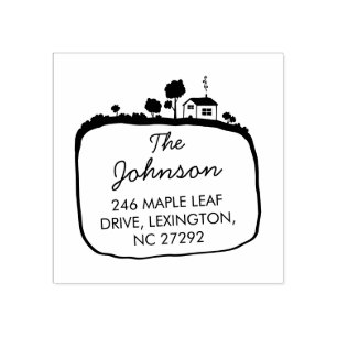 Aankondiging van ons nieuwe huisadres tuin rubberstempel