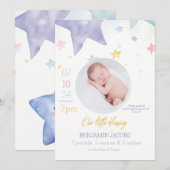 Aankondiging van onze kleine zegen baby (Voorkant / Achterkant)