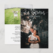 Aankondiging van onze trouwfoto's na een elopement (Voorkant / Achterkant)