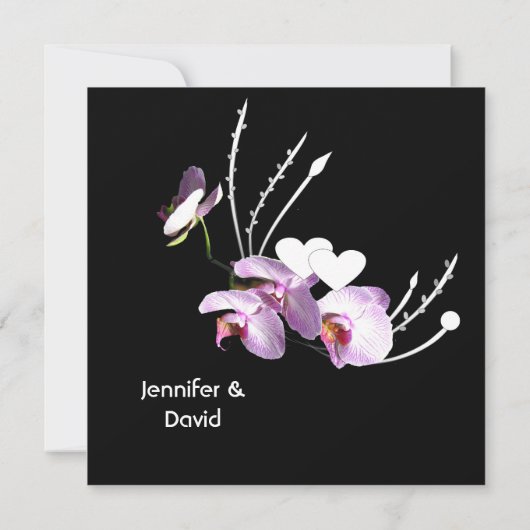 Aankondiging van Orchids Ikebana Emgagement (Achterkant)