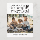 Aankondiging van ouders die gehuwde kinderen krijg (Voorkant)