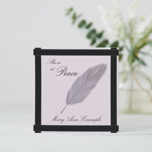  aankondiging van overlijden / overlijden (Staand voorkant)