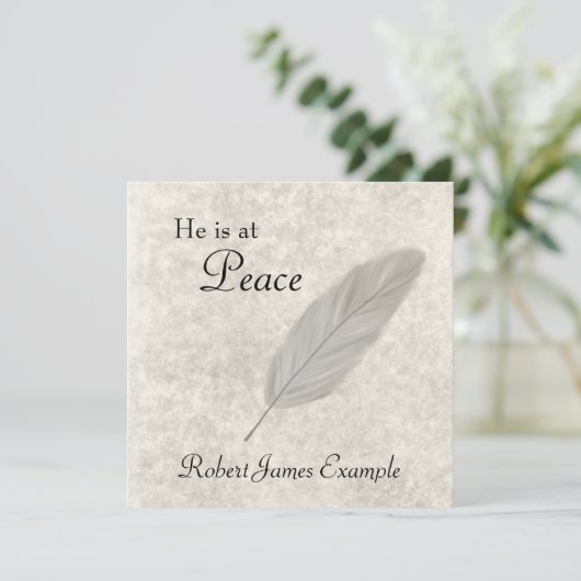 aankondiging van overlijden / overlijden (Staand voorkant)