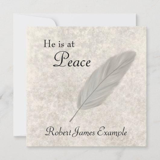 aankondiging van overlijden / overlijden (Voorkant)