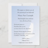 aankondiging van overlijden / overlijden (Achterkant)