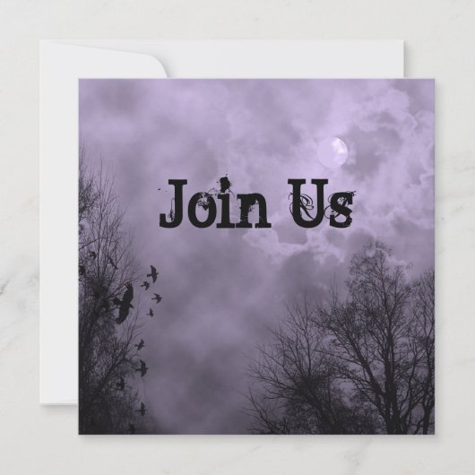 Aankondiging van Paarse aangepaste halloween-uitno (Voorkant)