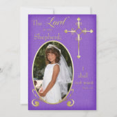 Aankondiging van Paarse en Gold Cross-fotocommunic (Voorkant)