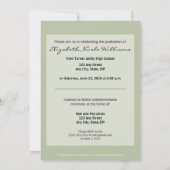 Aankondiging van Paarse preppy-Afstuderen Aangepas (Achterkant)