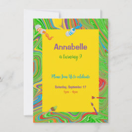 Aankondiging van Paint Theme Persoonlijke Birthday