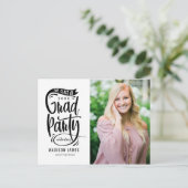 Aankondiging van partijenbanner Afstuderen Briefkaart (Staand voorkant)