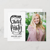 Aankondiging van partijenbanner Afstuderen Briefkaart (Voorkant / Achterkant)