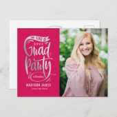 Aankondiging van partijenbanner Afstuderen Briefkaart (Voorkant / Achterkant)