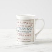 Aankondiging van pensioen met oude laarzen V2.0 Porselein Kop (Rechts)