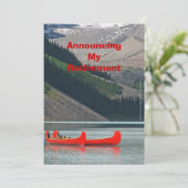 Aankondiging van pensionering, bergkano's (Staand voorkant)