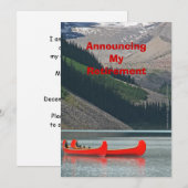 Aankondiging van pensionering, bergkano's (Voorkant / Achterkant)