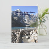 Aankondiging van pensionering, bergmeer Driftwood (Staand voorkant)