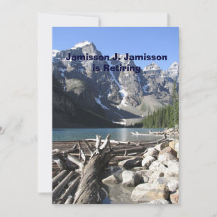 Aankondiging van pensionering, bergmeer Driftwood