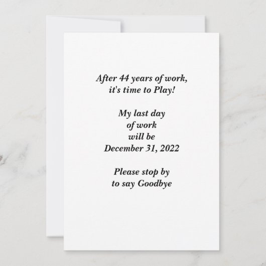 Aankondiging van pensionering, Ferris Wheel (Achterkant)