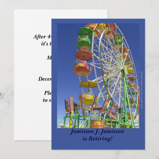 Aankondiging van pensionering, Ferris Wheel (Voorkant / Achterkant)