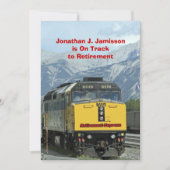 Aankondiging van pensionering, Gele trein (Voorkant)
