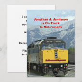 Aankondiging van pensionering, Gele trein (Voorkant / Achterkant)