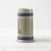 Aankondiging van pensionering met oude laarzen V2. Bierpul (Center)