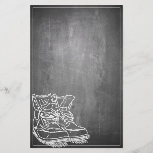 Aankondiging van pensionering met oude laarzen V3. (Achterkant)