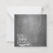 Aankondiging van pensionering met oude laarzen V3. (Achterkant)