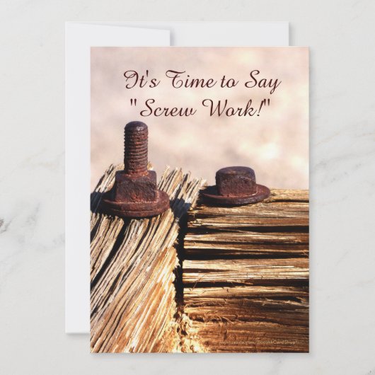 Aankondiging van pensionering, ploegenwerk (Voorkant)