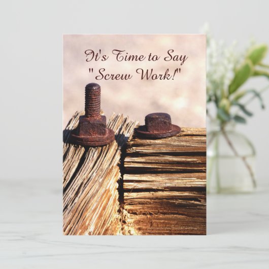 Aankondiging van pensionering, ploegenwerk (Staand voorkant)