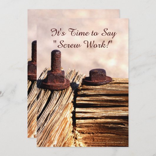 Aankondiging van pensionering, ploegenwerk (Voorkant / Achterkant)