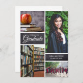 Aankondiging van persoonlijke Afstuderen foto-coll (Voorkant / Achterkant)