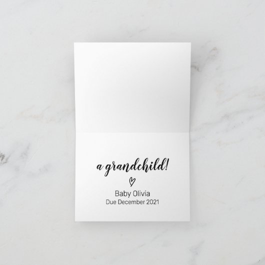 Aankondiging van persoonlijke Baby Kaart voor oude (Binnen)