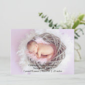 Aankondiging van persoonlijke foto's Baby ter (Staand voorkant)