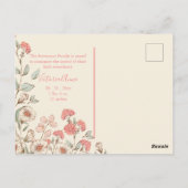 Aankondiging van persoonlijke geboortedatum foto-m briefkaart (Achterkant)