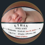 Aankondiging van persoonlijke honkbal-Baby Mini Basketbal<br><div class="desc">Op zoek naar een speciale manier om de komst van je nieuwe babyjongen of meisje te vieren? Onze Custom Baby's Foto en Geboorte Statistieken Basketballen zijn volledig functioneel en maak een mooi display stuk in de kinderkamer en een aandenken voor de pasgeborenen en trotse ouders. Elke basketbal is gepersonaliseerd met...</div>
