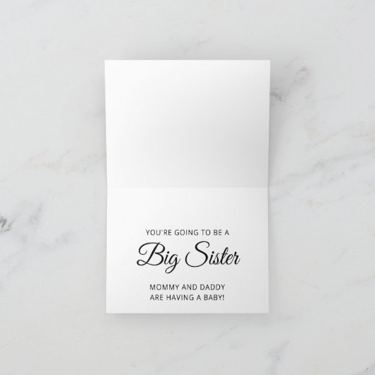 Aankondiging van persoonlijke zuster-zwangerschap (Binnen)