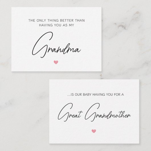 Aankondiging van persoonlijke zwangerschappen groo (Voorkant / Achterkant)