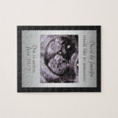 Aankondiging van persoonlijke zwangerschappen legpuzzel (Horizontaal)