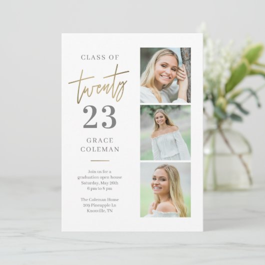 Aankondiging van Photo Booth-Afstuderen (Staand voorkant)