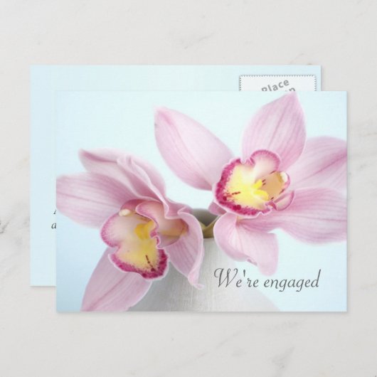 Aankondiging van Pink Orchids-verloving (Voorkant / Achterkant)